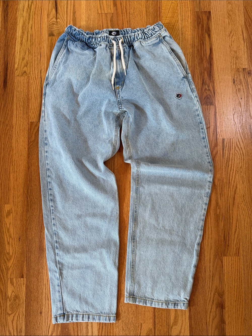 Magenta Skate Light Blue Men’s Denim Jeans M Drawstring Waist